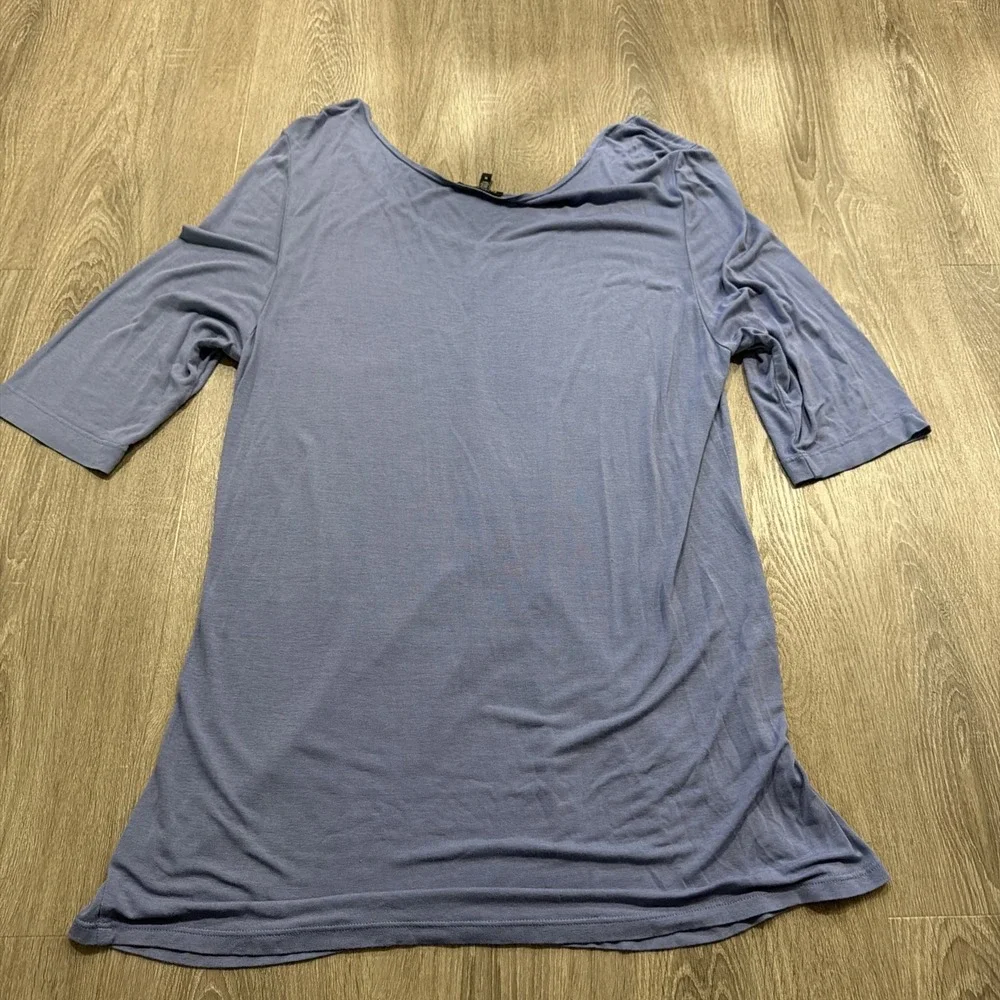 Eileen Fisher Jersey Stretch Scoop Neck Tunic Sz, Medium Purple‎